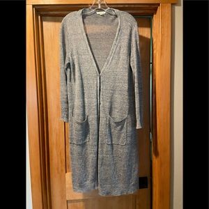 Eileen Fisher linen long cardigan sweater